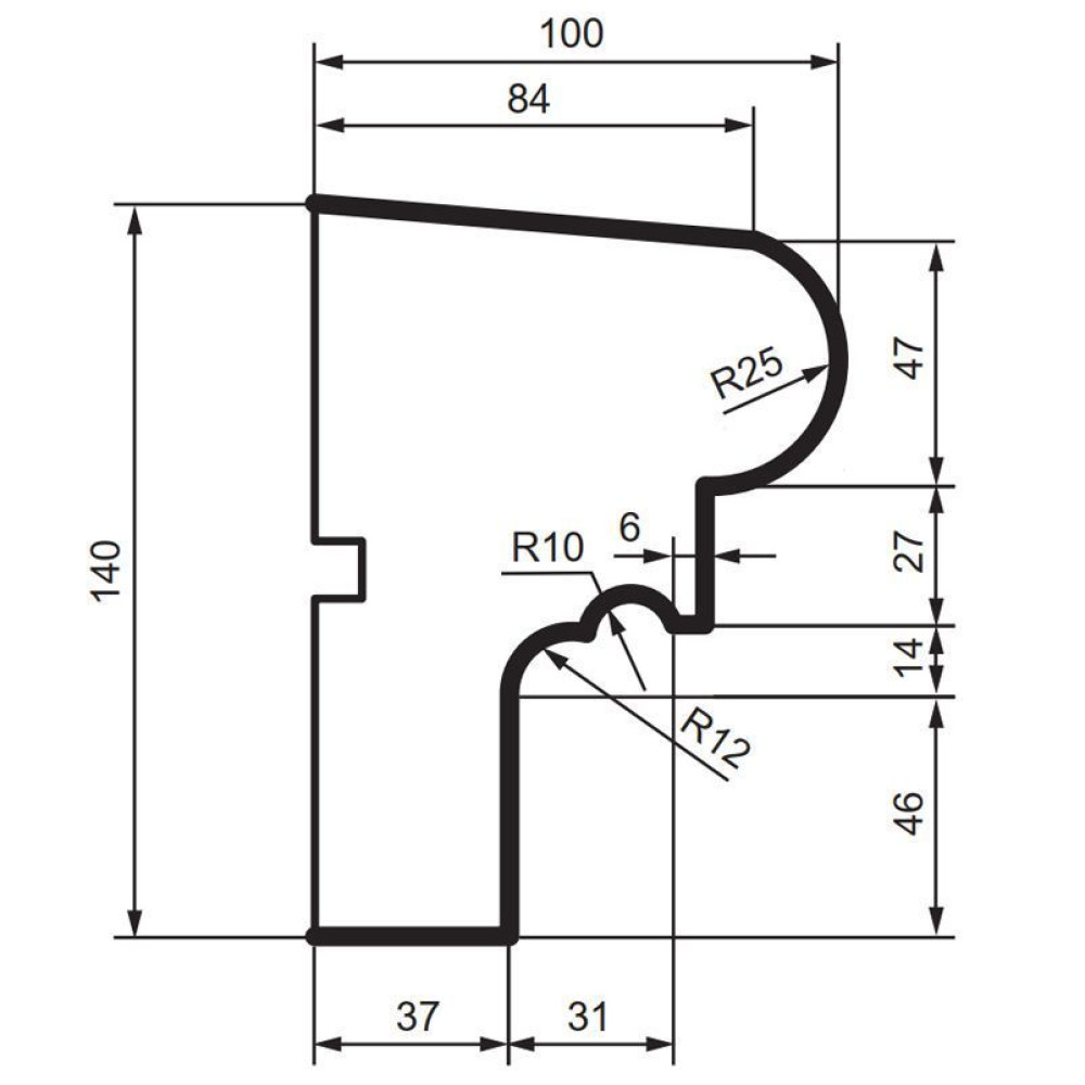 Подоконник фасадный Prestige Decor DC 105