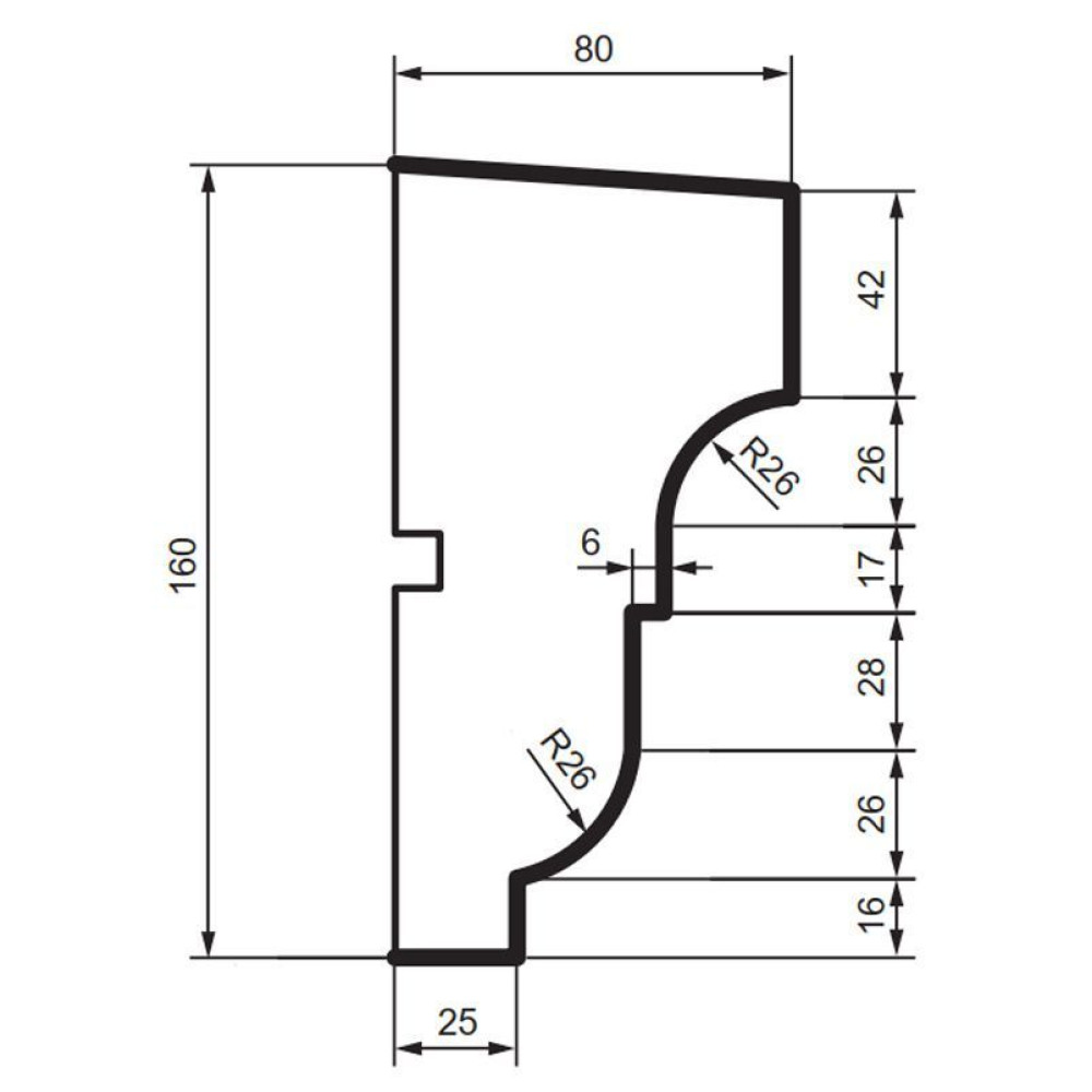 Подоконник фасадный Prestige Decor DC 108