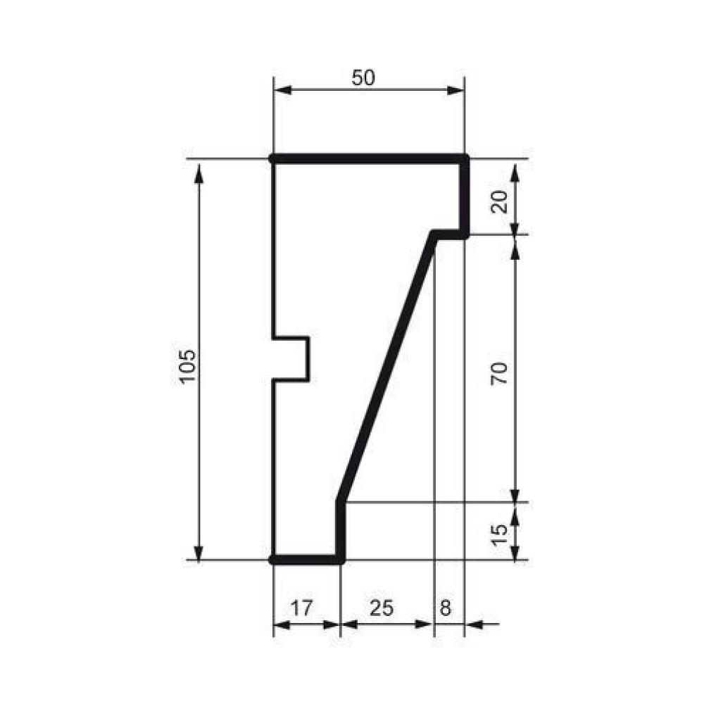 Молдинг фасадный Prestige Decor MC 153