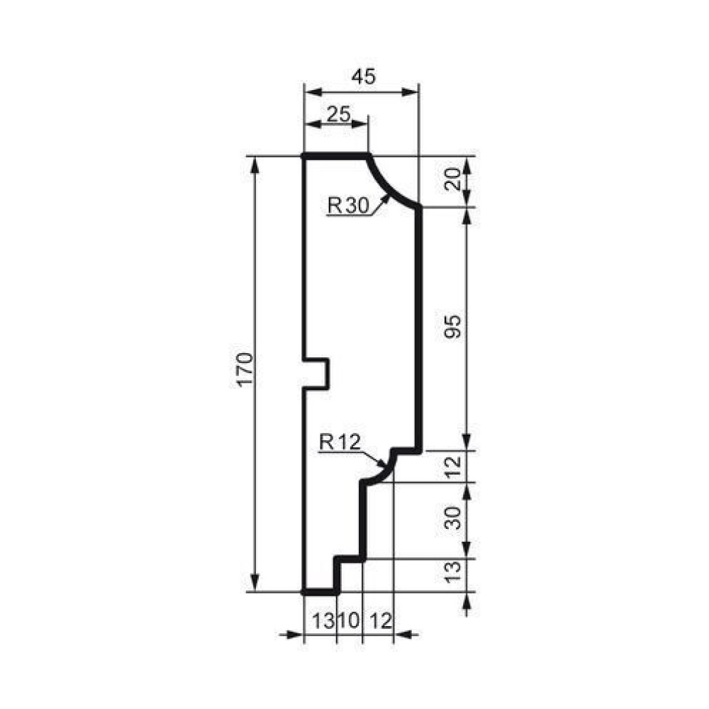 Молдинг фасадный Prestige Decor MC 167
