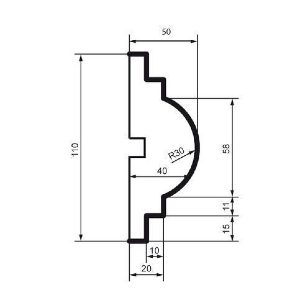 Молдинг фасадный Prestige Decor MC 113