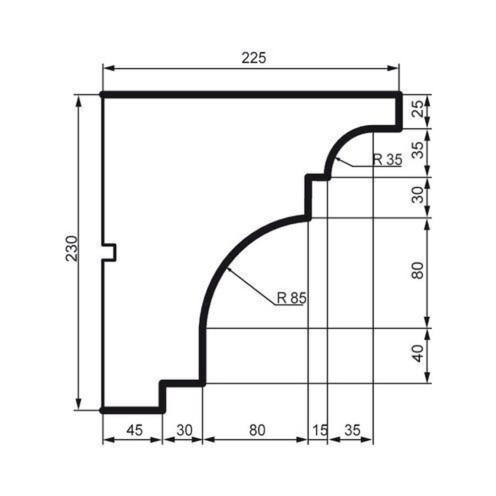 Карниз фасадний Prestige Decor KC 127