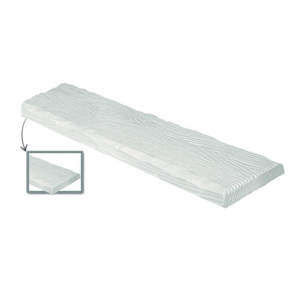 Панель поліуретанова DECOWOOD рустік ET 305 (2м) classic біла 19х3,5