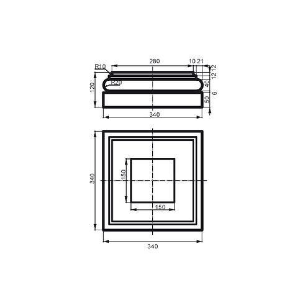 Колона фасадна база Prestige Decor LC 113-3