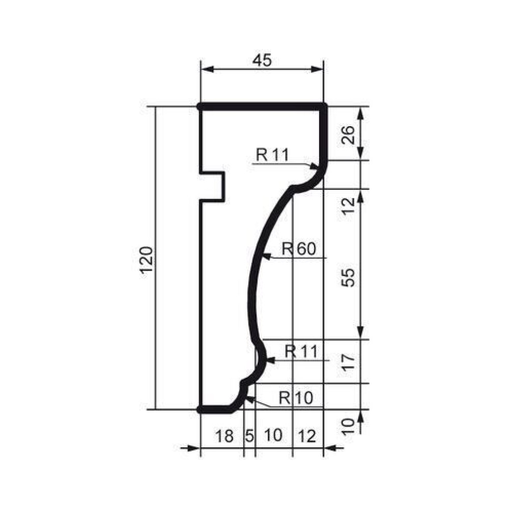 Молдинг фасадный Prestige Decor MC 156
