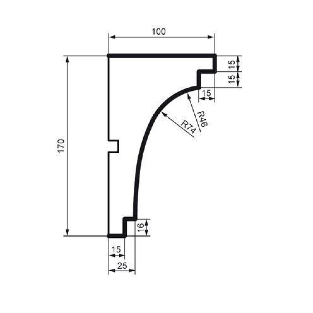 Карниз фасадный Prestige Decor KC 101