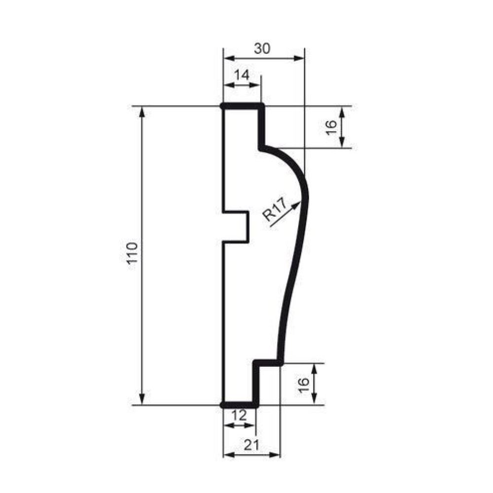 Молдинг фасадный Prestige Decor MC 112