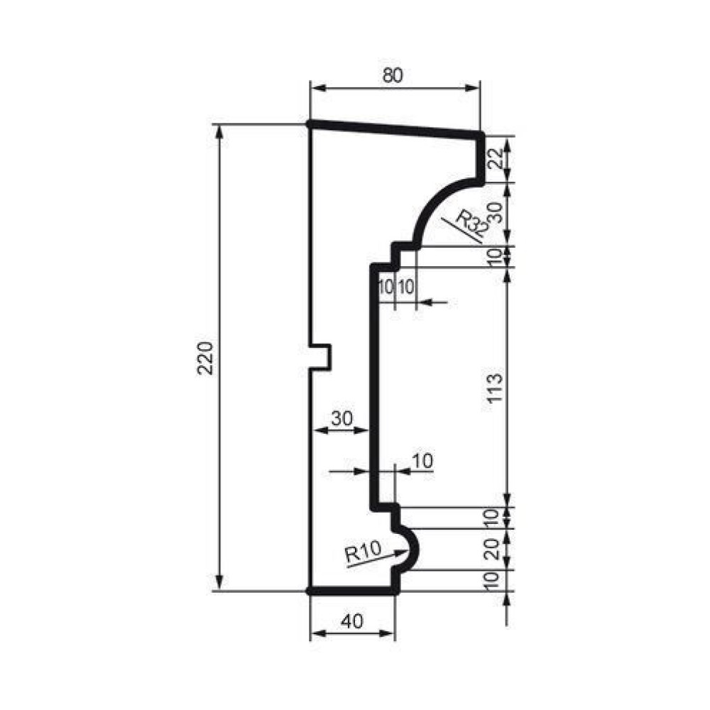 Молдинг фасадный Prestige Decor MC 140