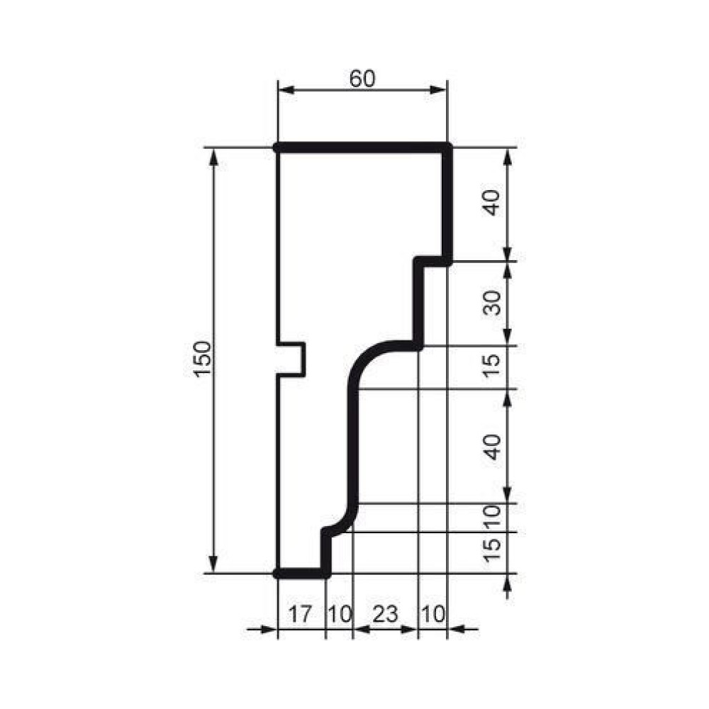 Молдинг фасадний Prestige Decor MC 165