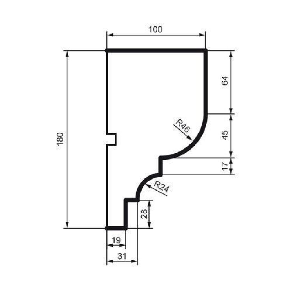 Карниз фасадный Prestige Decor KC 104