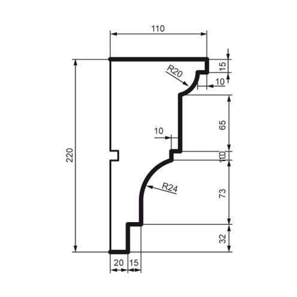 Карниз фасадный Prestige Decor KC 107
