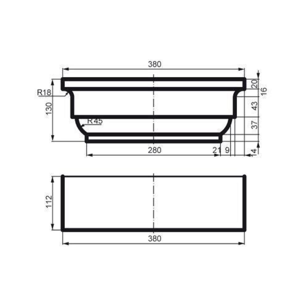 Пилястр фасадный капитель Prestige Decor PC 107