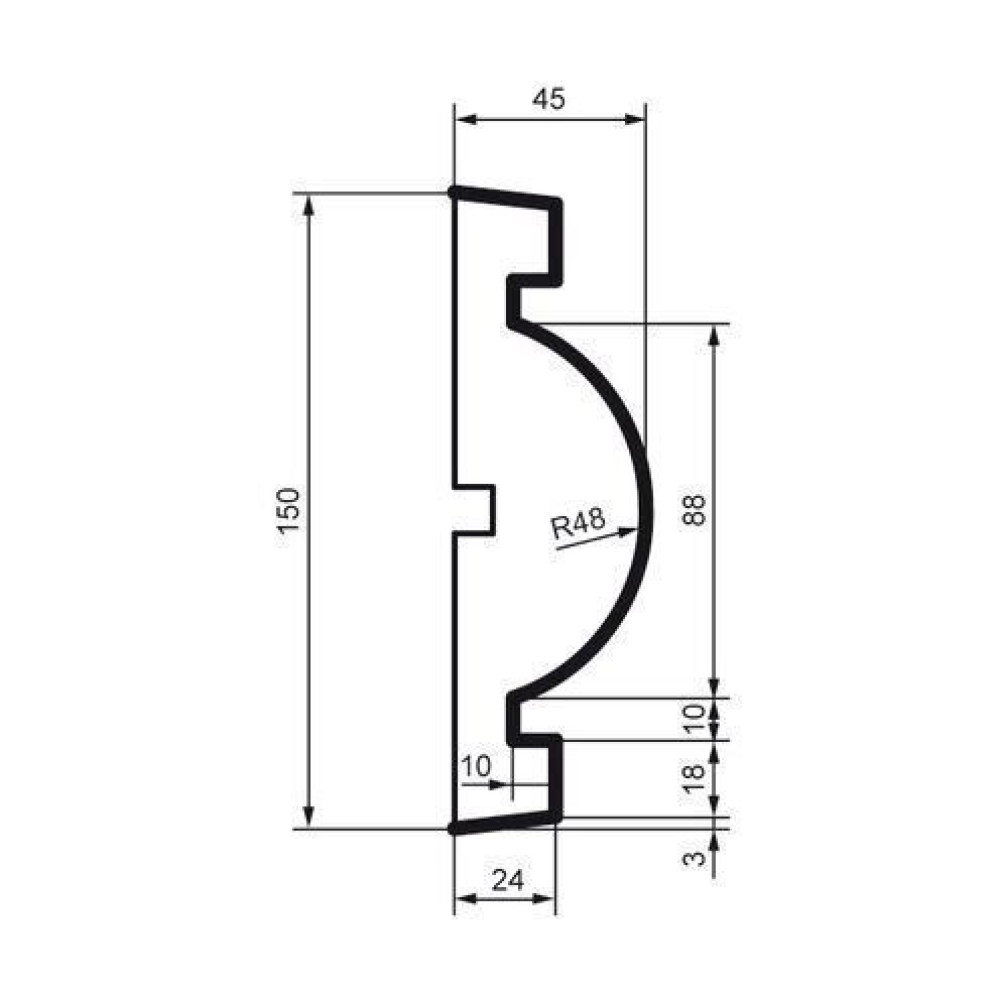 Молдинг фасадный Prestige Decor MC 127