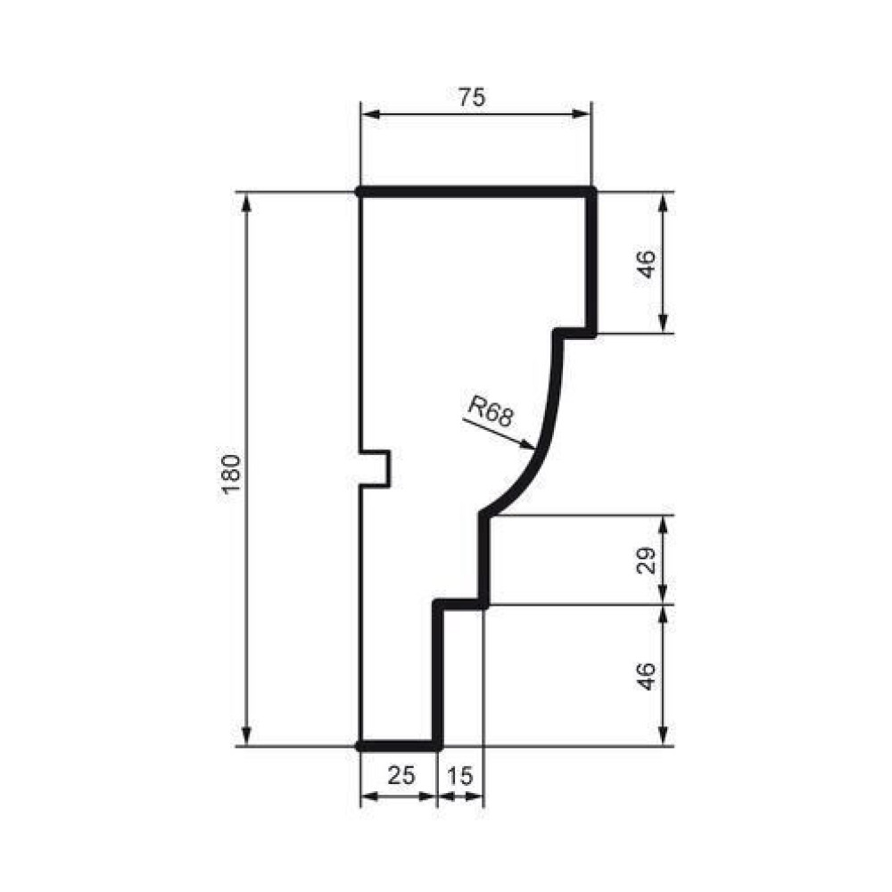 Молдинг фасадный Prestige Decor MC 136