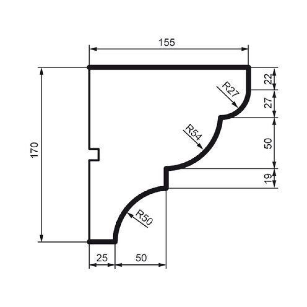 Карниз фасадный Prestige Decor KC 103