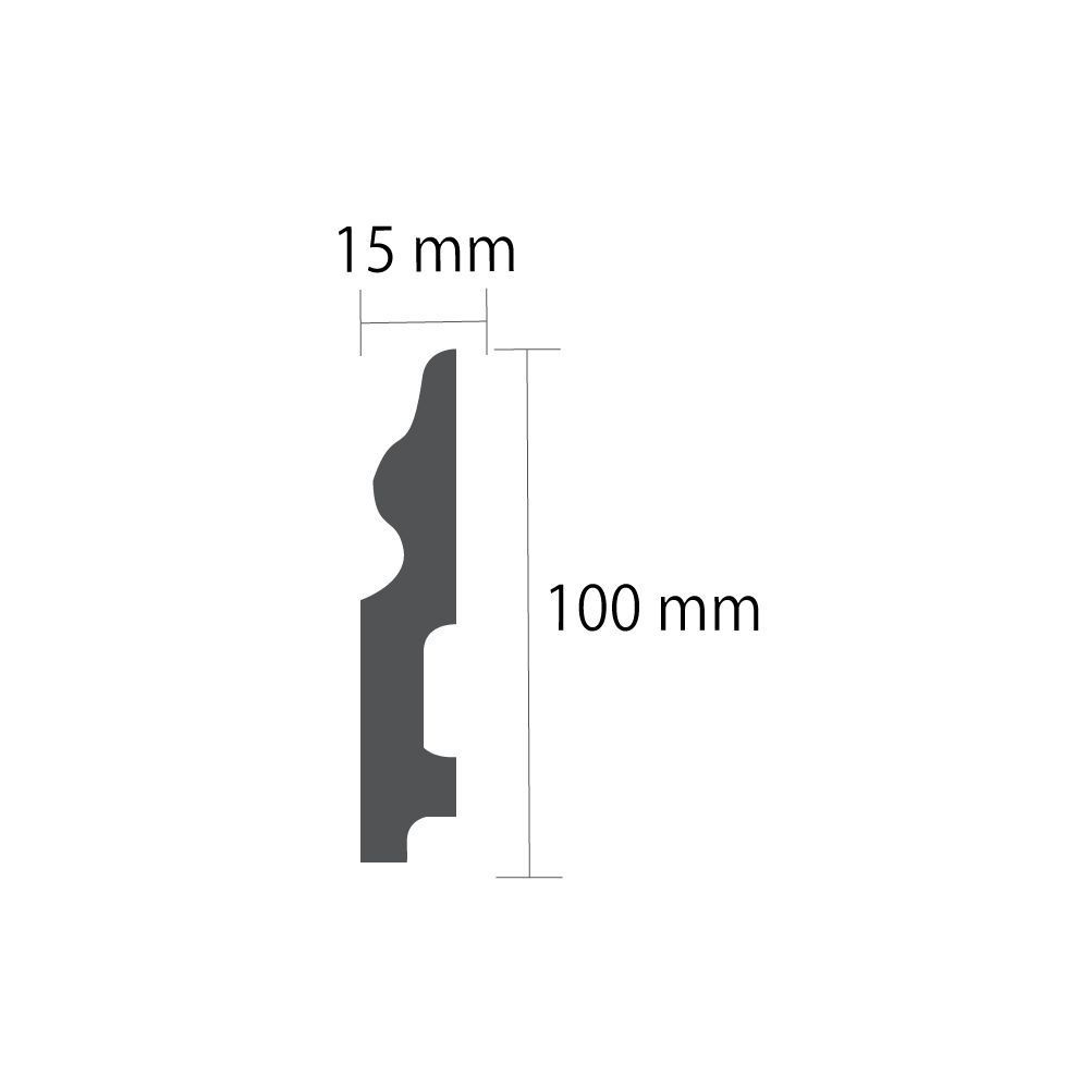 Плинтус гладкий полиуретановый Harmony M 207