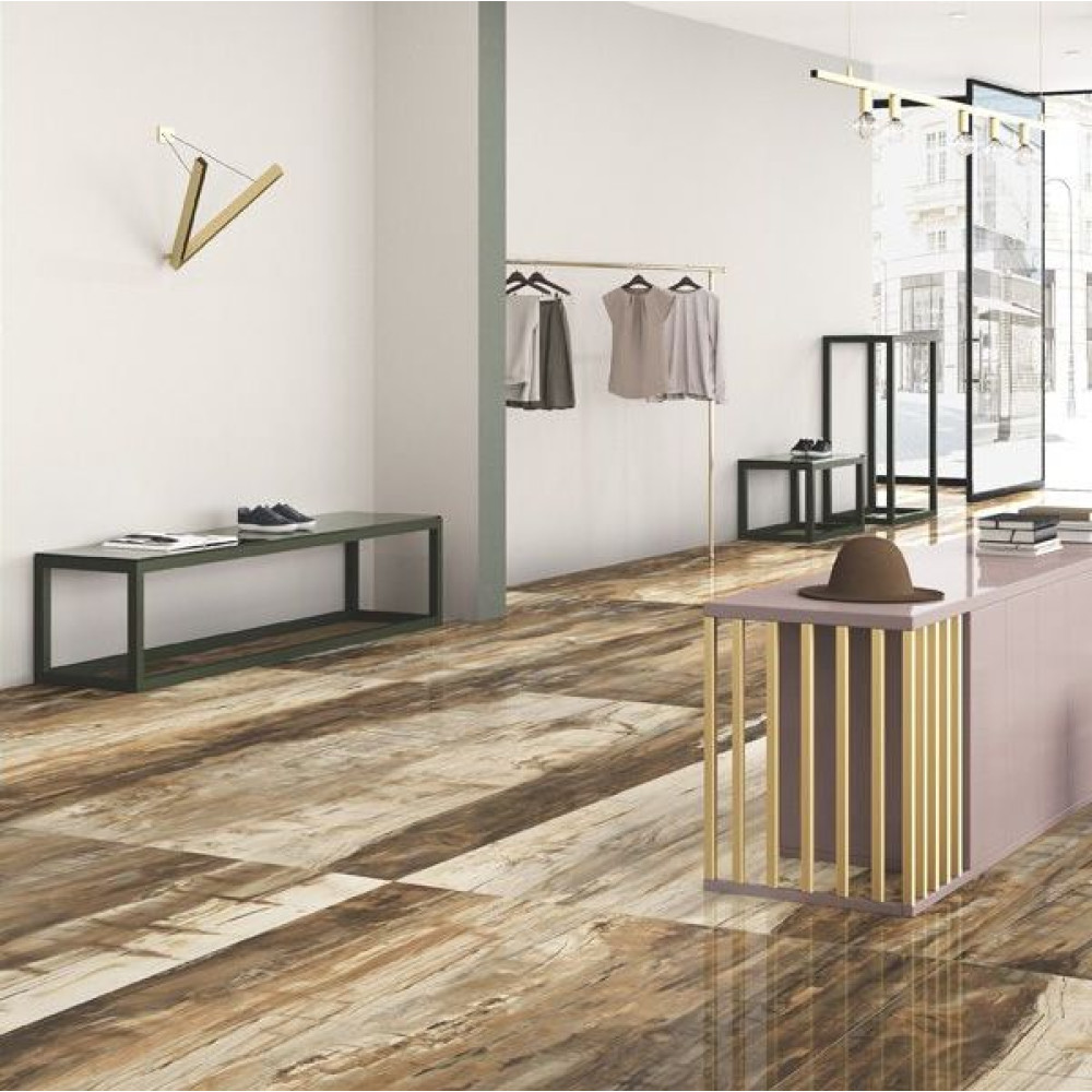 Fiandre EminentWoodMaximumEminentBrownLucidato6мм150х75(EWL026715)