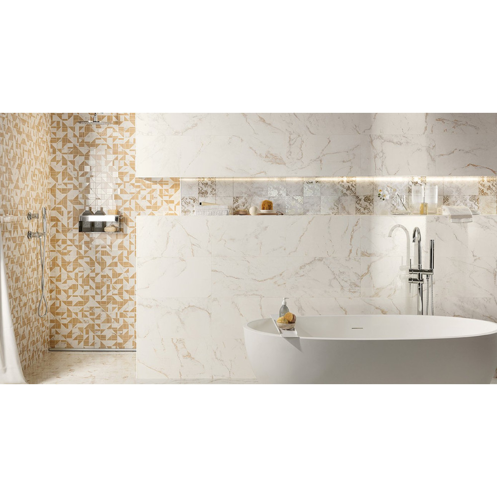 FAP ROMA GOLD CALACATTA DELICATO BRILLANTE RT 50х120 (плитка настінна) fQCQ