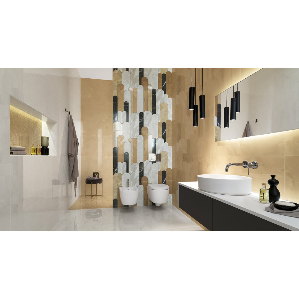 FAP ROMA GOLD ONICE NEVE BRILLANTE RT 30.5х56 fQNL (плитка настінна)