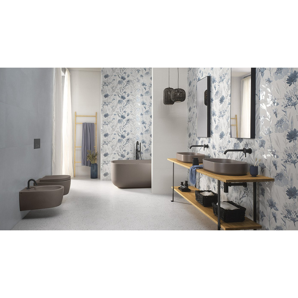 FAP MILANO MOOD FLOWER BLU RT 50х120 декор fQDC (плитка настінна)