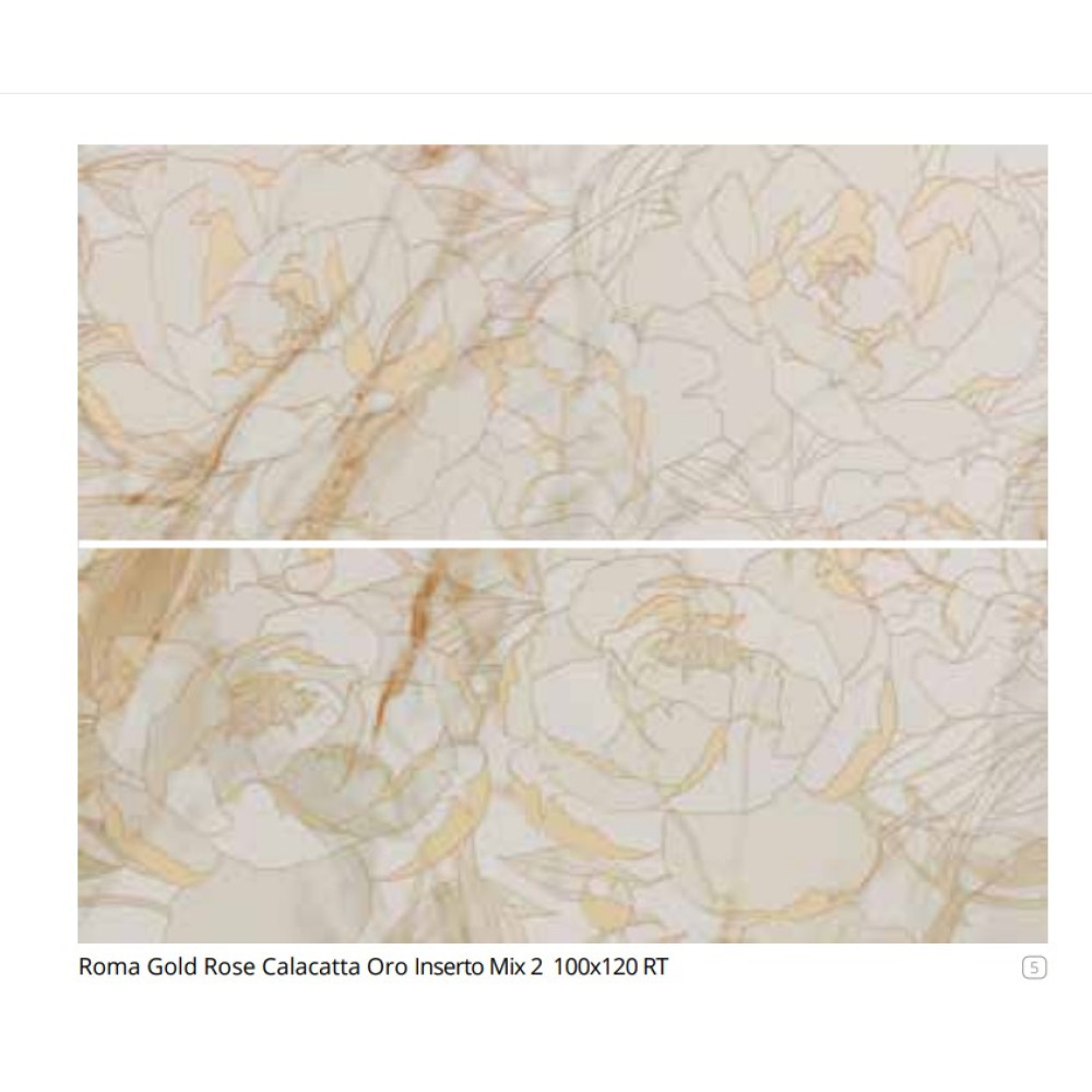 FAP ROMA GOLD ROSE CALACATTA ORO INSERTO MIX 2 RT 100х120 декор-панно (плитка настінна) fQNB