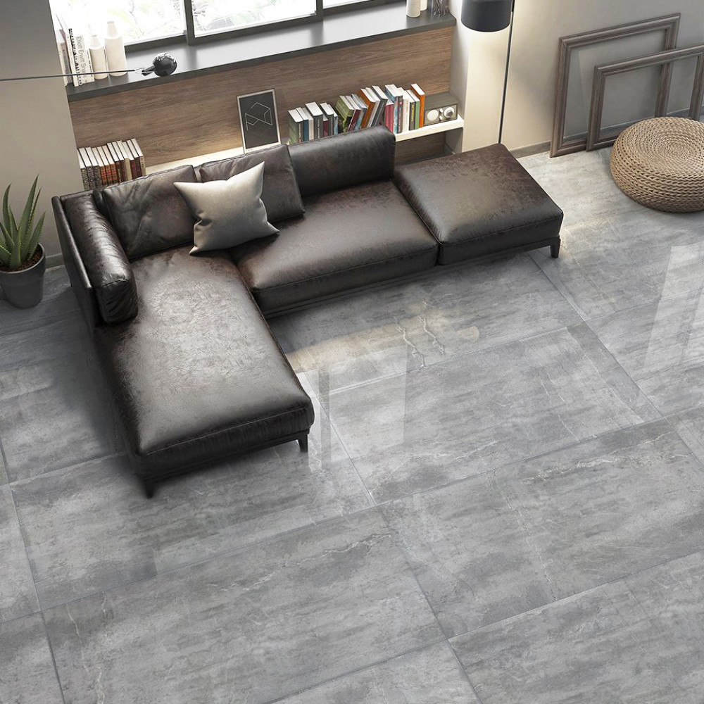 TERMAL SERAMIK FOSSIL DARK GREY FULL LAPPATO