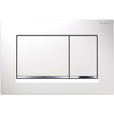 GEBERIT SIGMA30 cмывная клавиша, двойной смыв, белый/хром глянцевый/белый GEBERIT SIGMA30 cмывная клавиша, двойной смыв, белый/хром глянцевый/белый