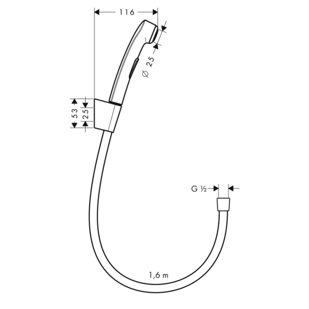 Гигиенический душ HANSGROHE HANSGROHE 32128000