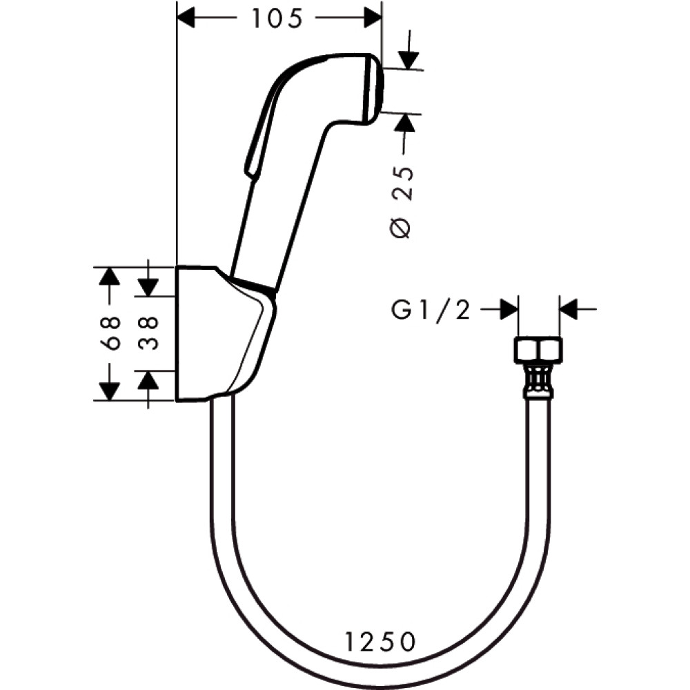Гігієнічний душ HANSGROHE PORTER 32127000