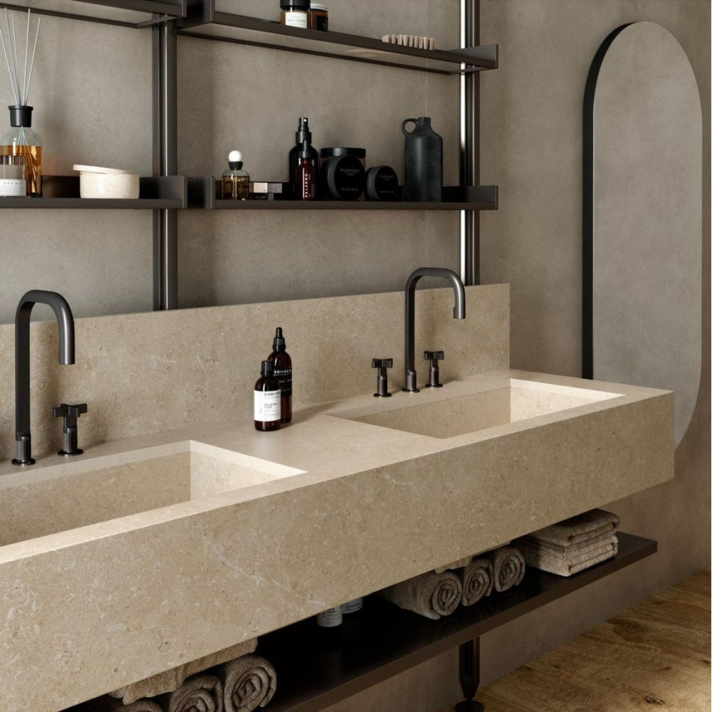 Marazzi Grande Stone Look Limestone Sand Satin Stuoiato 160х320 Rett. 6mm (MAM5)