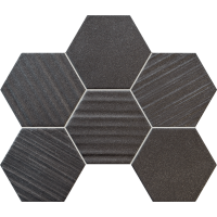 Tubądzin Horizon hex black 28,9x22,1 Gat.1