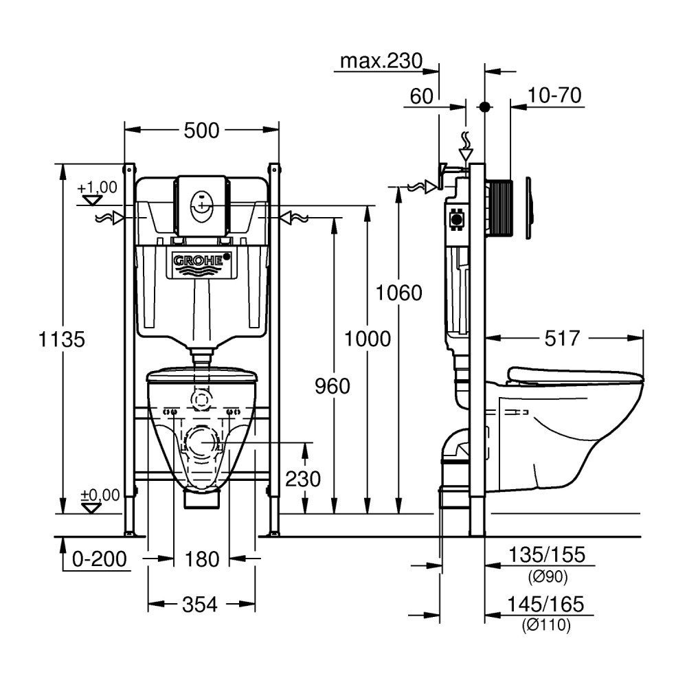 Набор инсталляционный GROHE SOLIDO 39116000