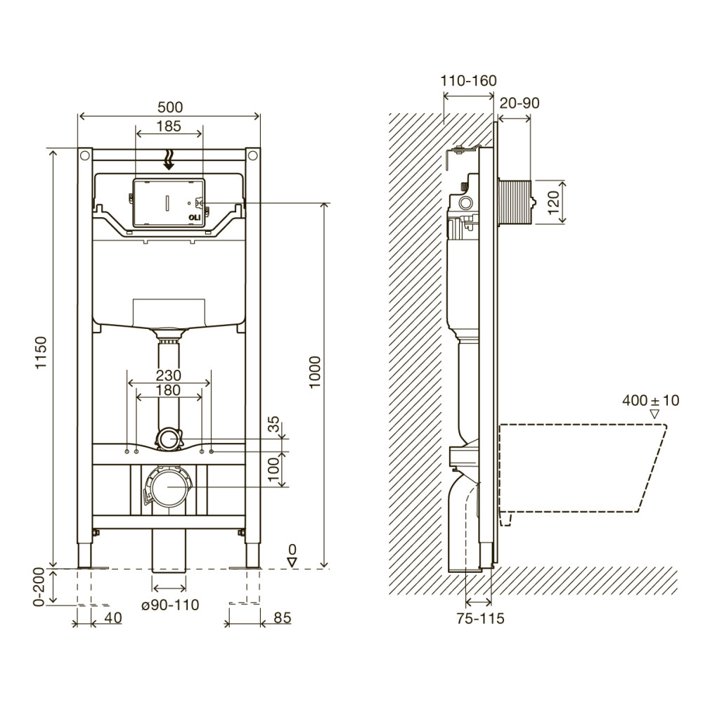 Инсталляция для унитаза IMPRESE i-FRAME i5220