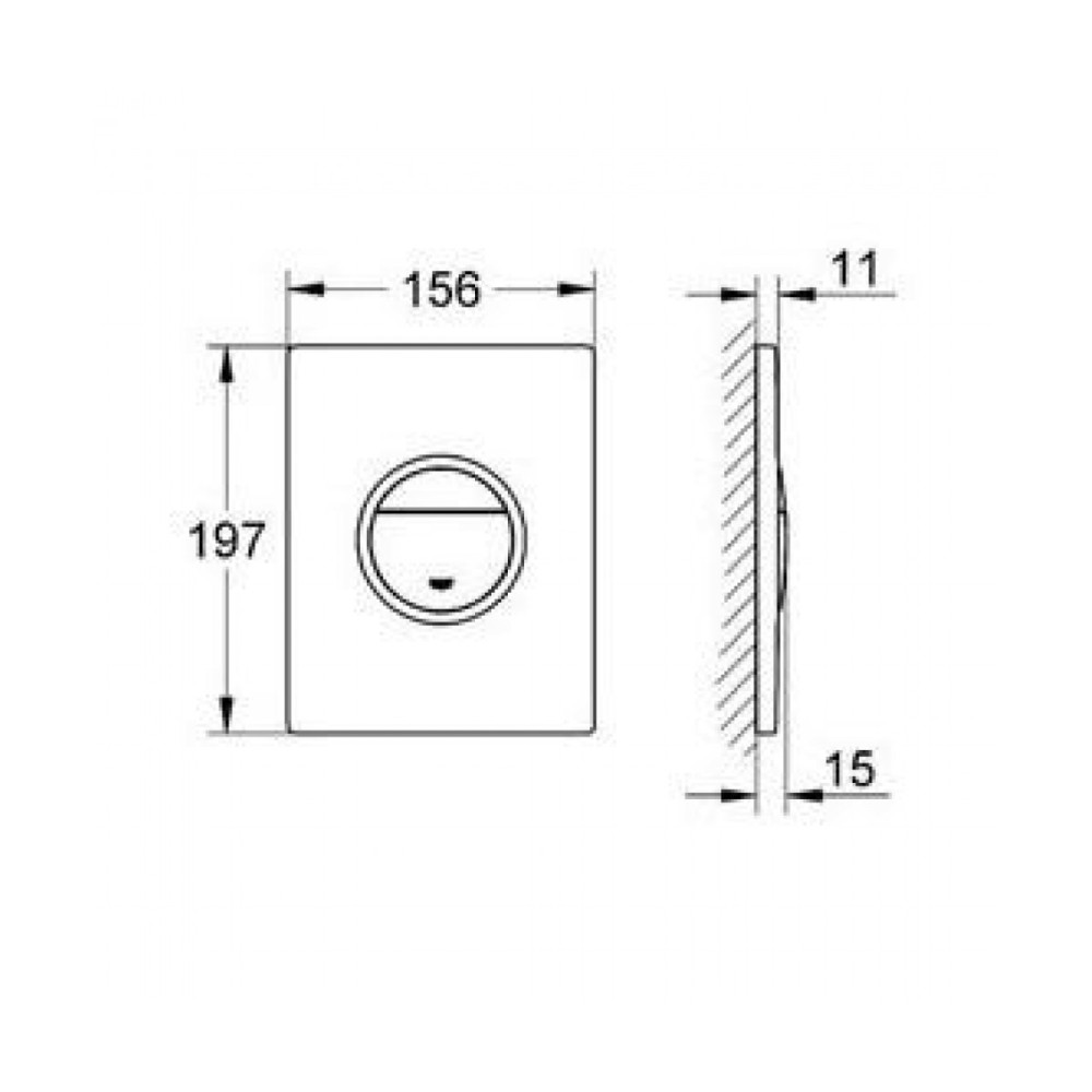 Смывная клавиша GROHE Nova Light 38809000