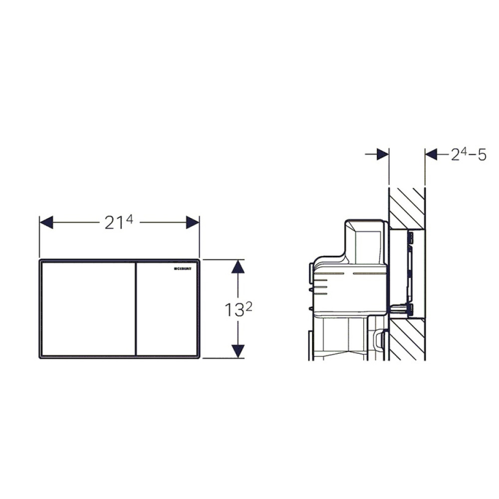 Смывная клавиша GEBERIT Sigma60 115.640.SI.1