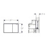 Смывная клавиша GEBERIT Sigma60 115.640.SI.1