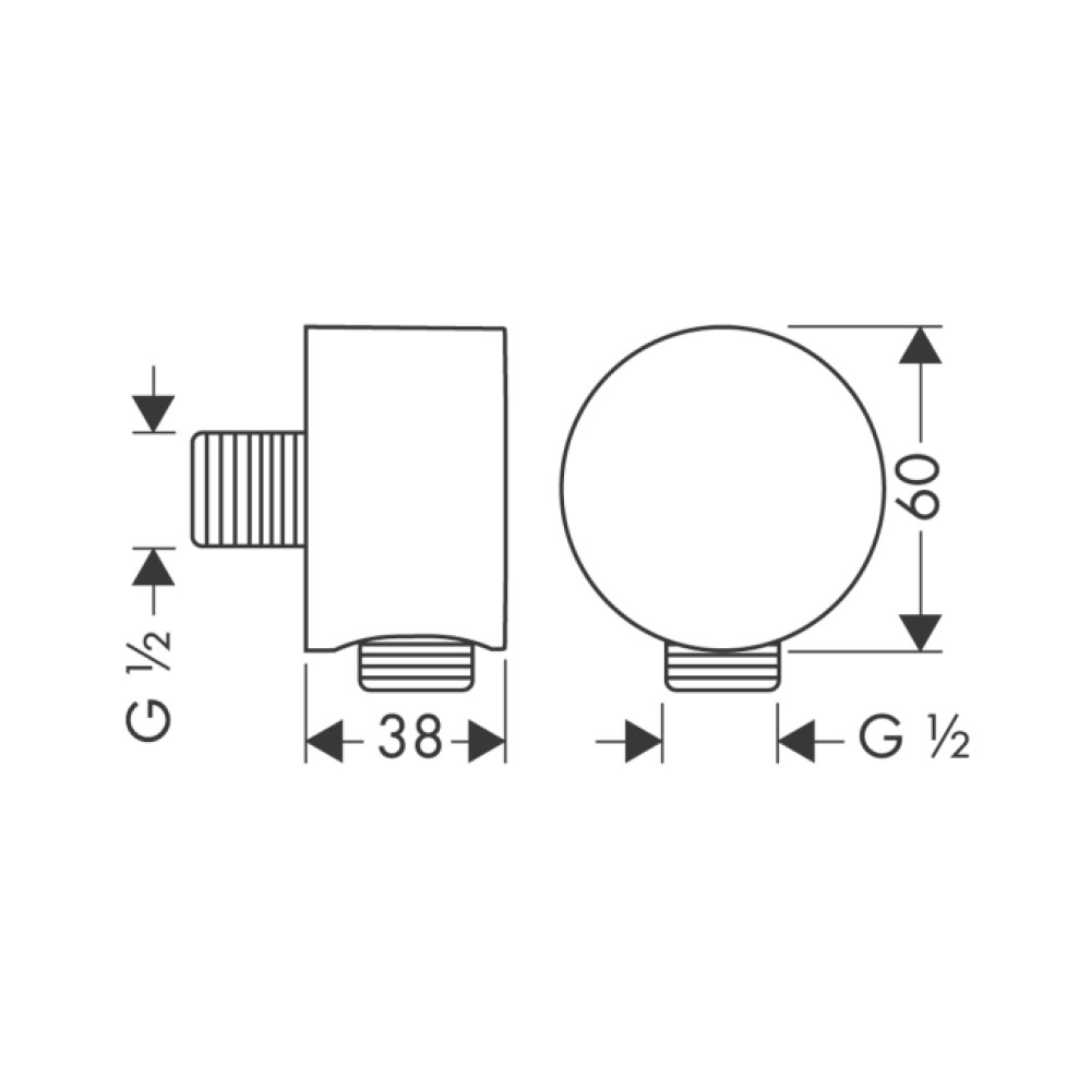 Шланговое подсоединение HANSGROHE AXOR FIXFIT 27451800