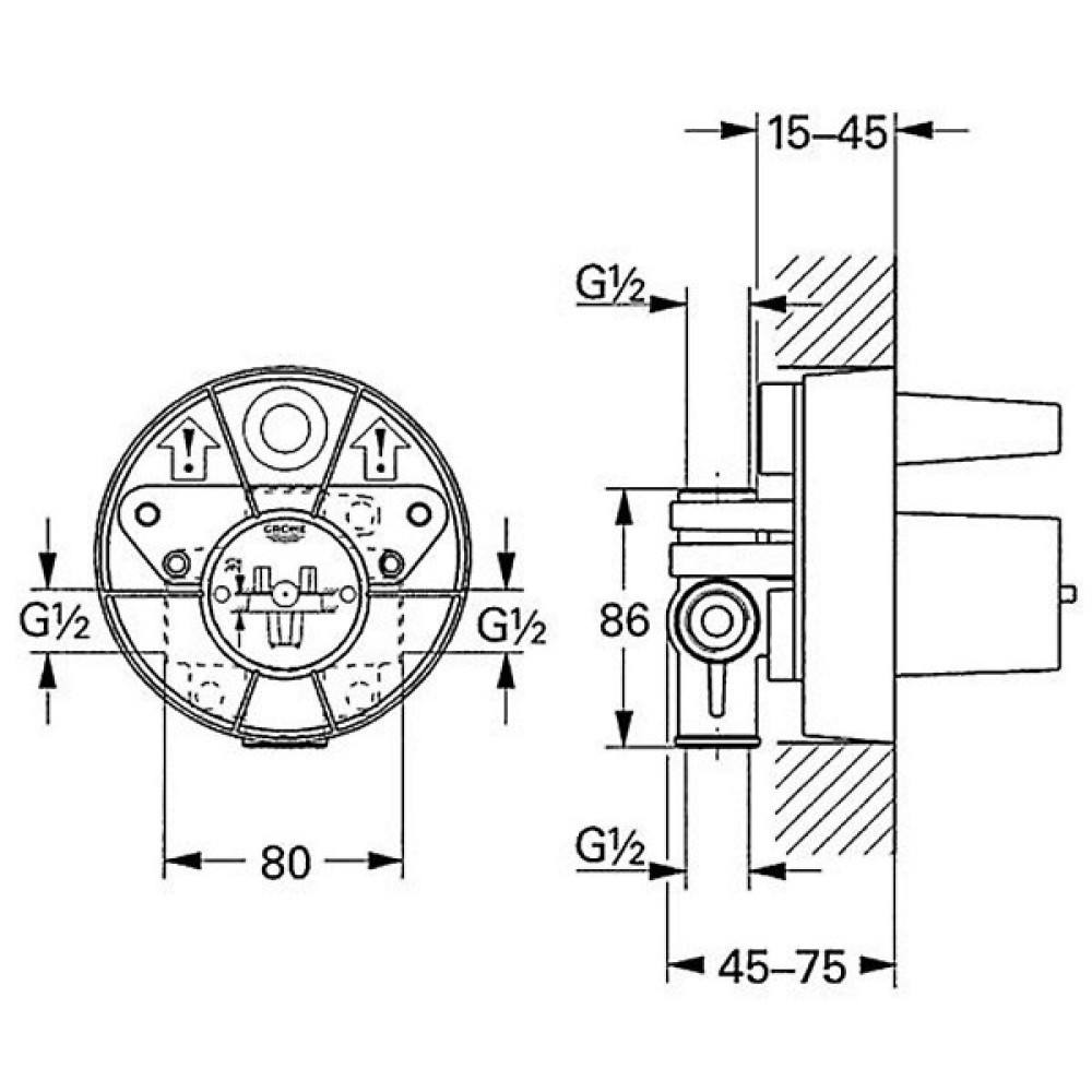 Скрытая часть GROHE Tenso 33962000