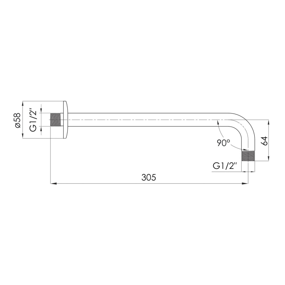 Кронштейн для верхнього душу IMPRESE SH01-305