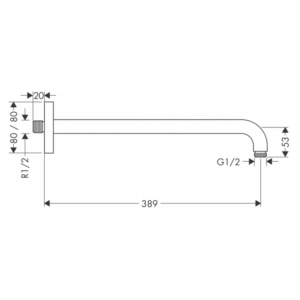 Кронштейн для верхнего душа HANSGROHE CROMA SELECT E 27446000
