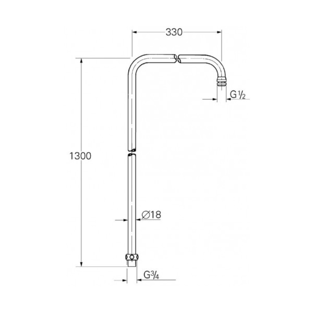 Кронштейн для верхнього душу GROHE RELEXA PLUS 27304000