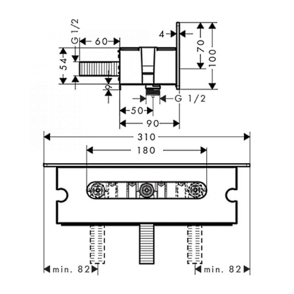 Держатель HANSGROHE FIXFIT 26456000