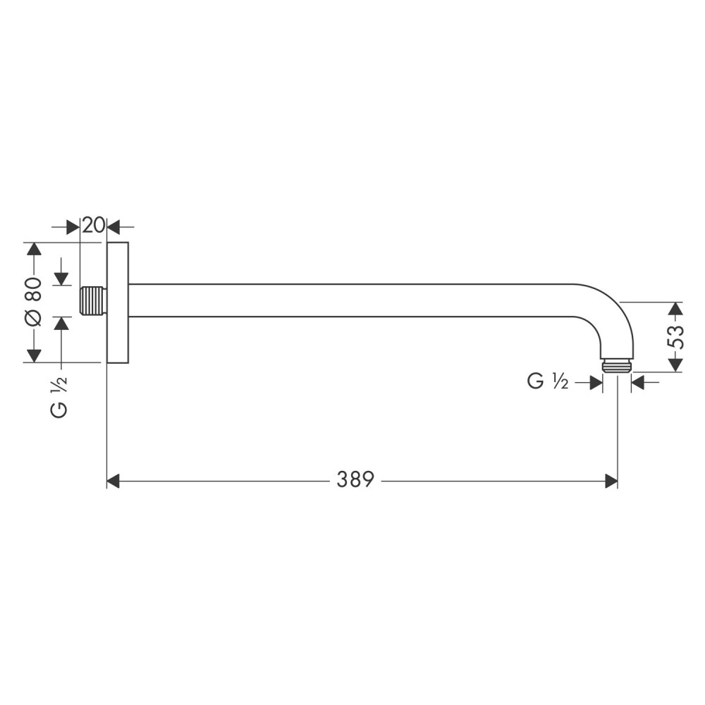 Кронштейн для верхнего душа HANSGROHE CROMA 27413670