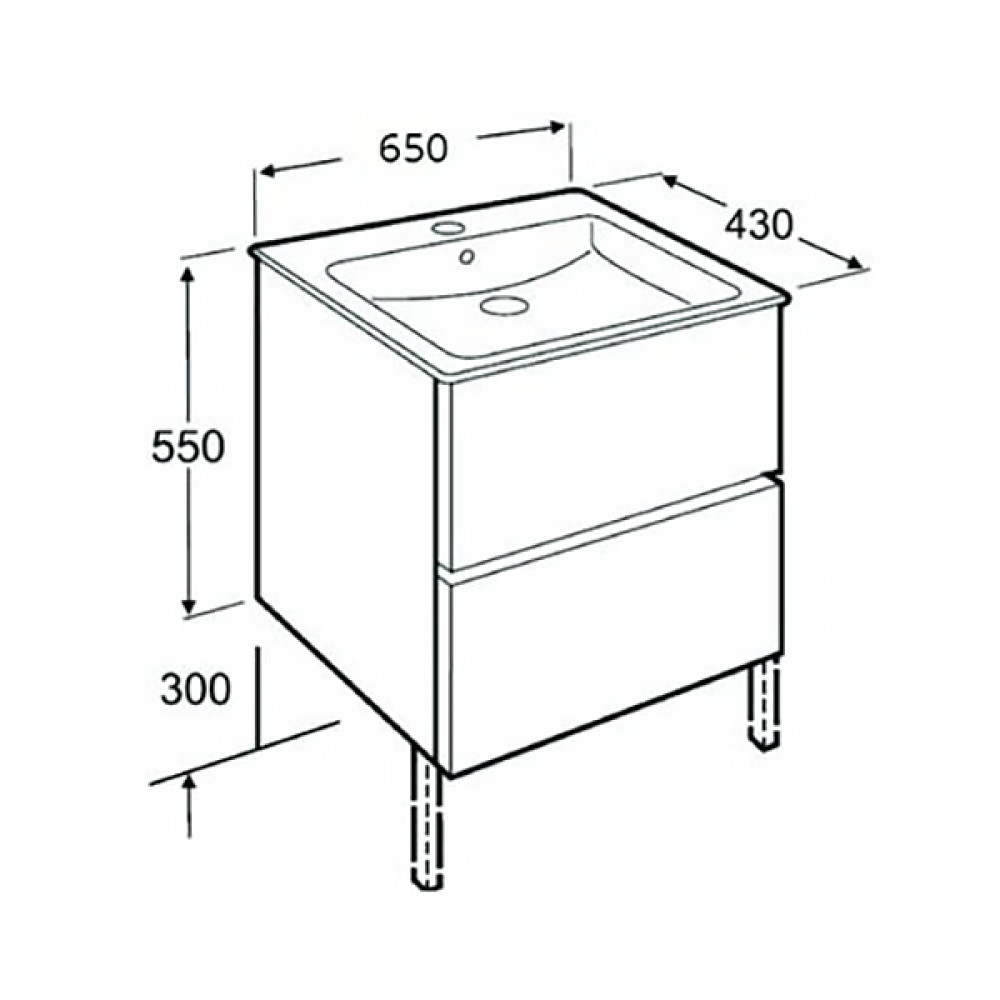 Комплект мебели ROCA CUBE A85119B806