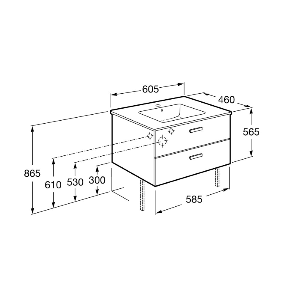 Комплект мебели ROCA VICTORIA BASIC A855854422