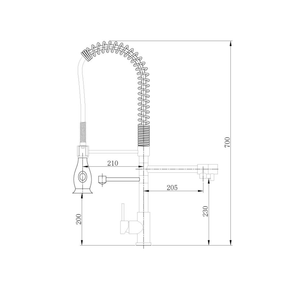 Змішувач кухонний ASIGNATURA Industrial 80545600