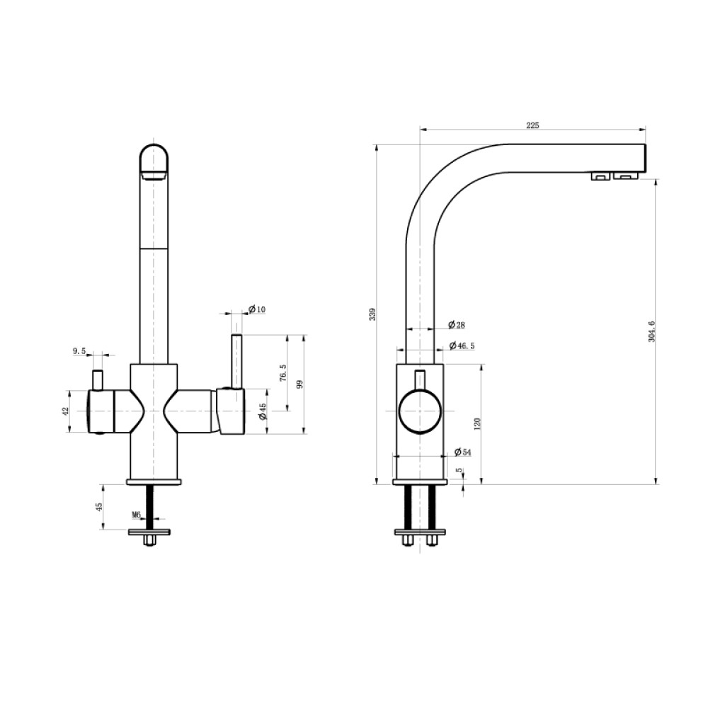 Смеситель кухонный ASIGNATURA Twin Standart 80540600
