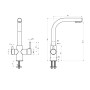 Смеситель кухонный ASIGNATURA Twin Standart 80540600