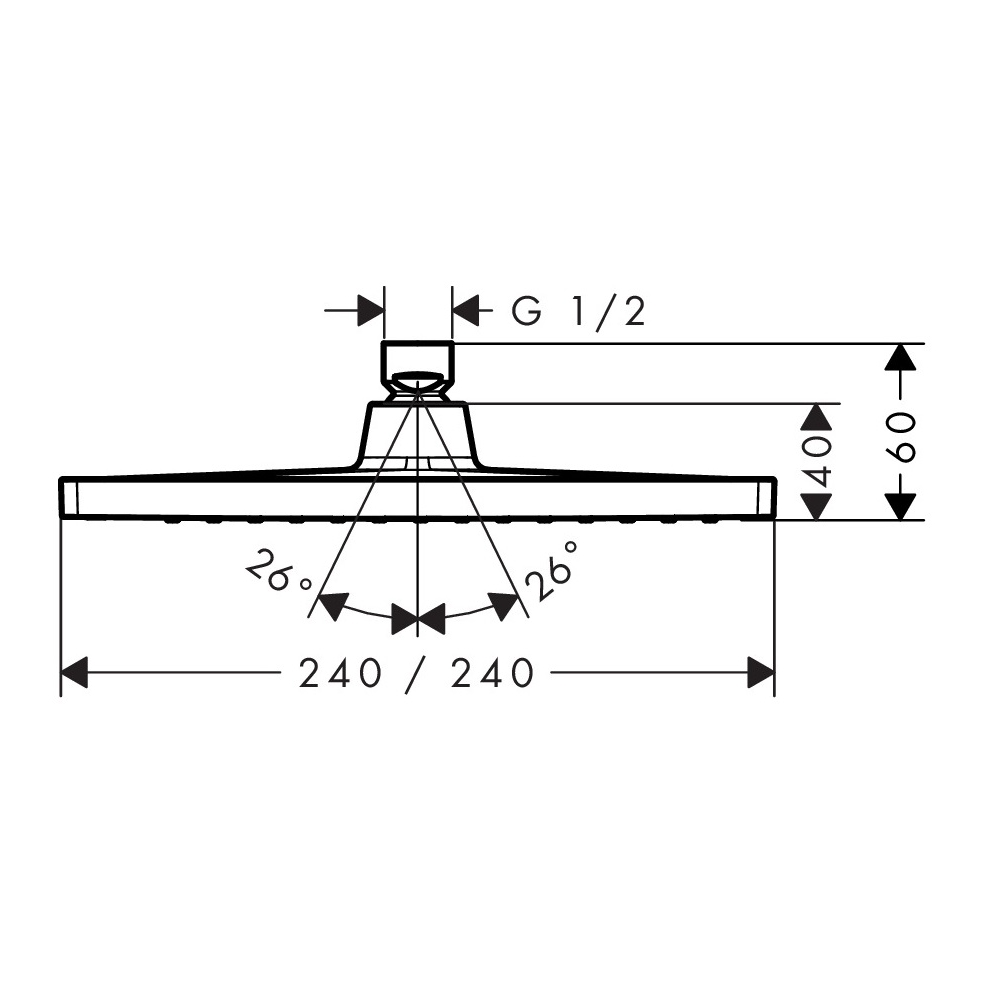 Верхній душ HANSGROHE Crometta E 26726000