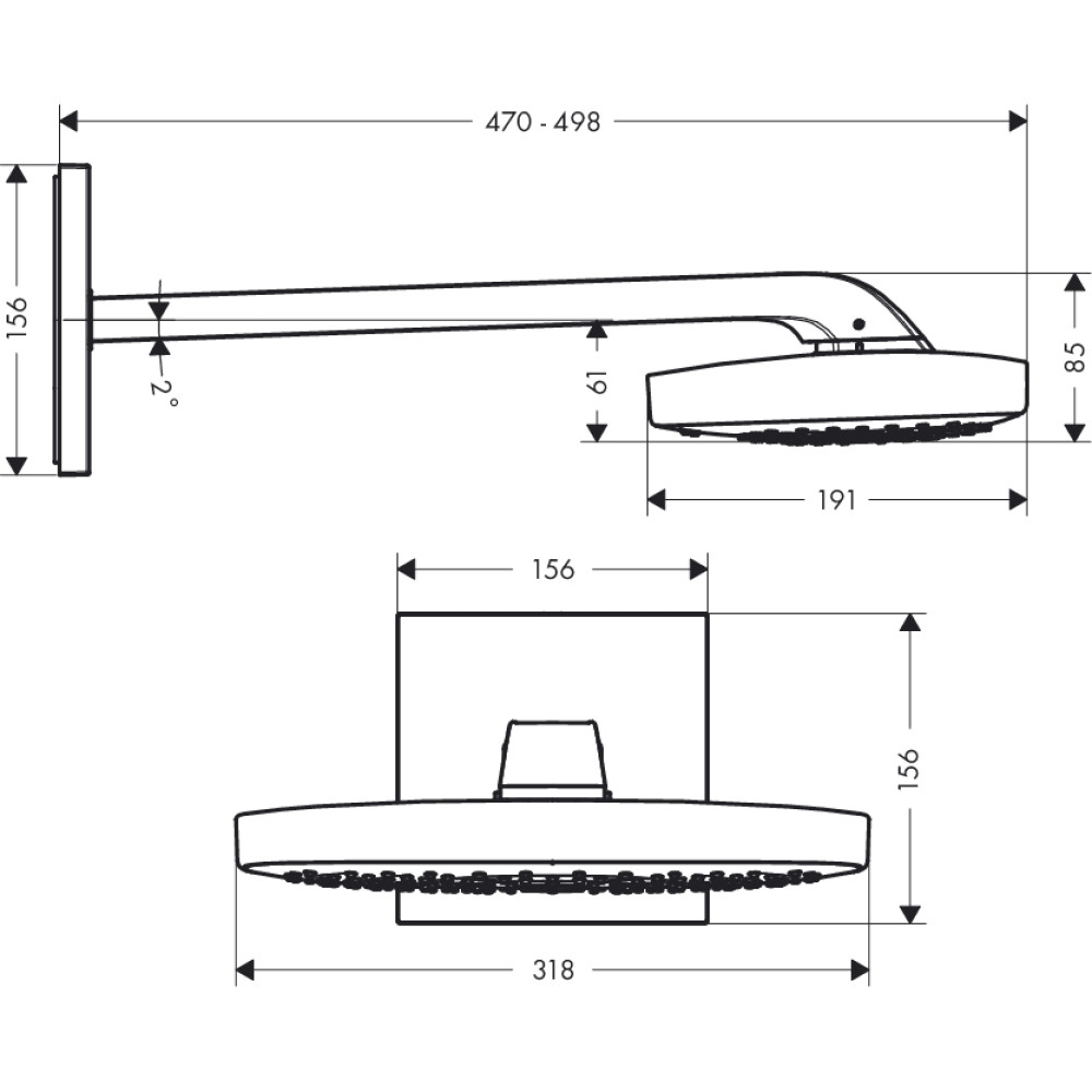 Верхний душ HANSGROHE Raindance Select E 26468400